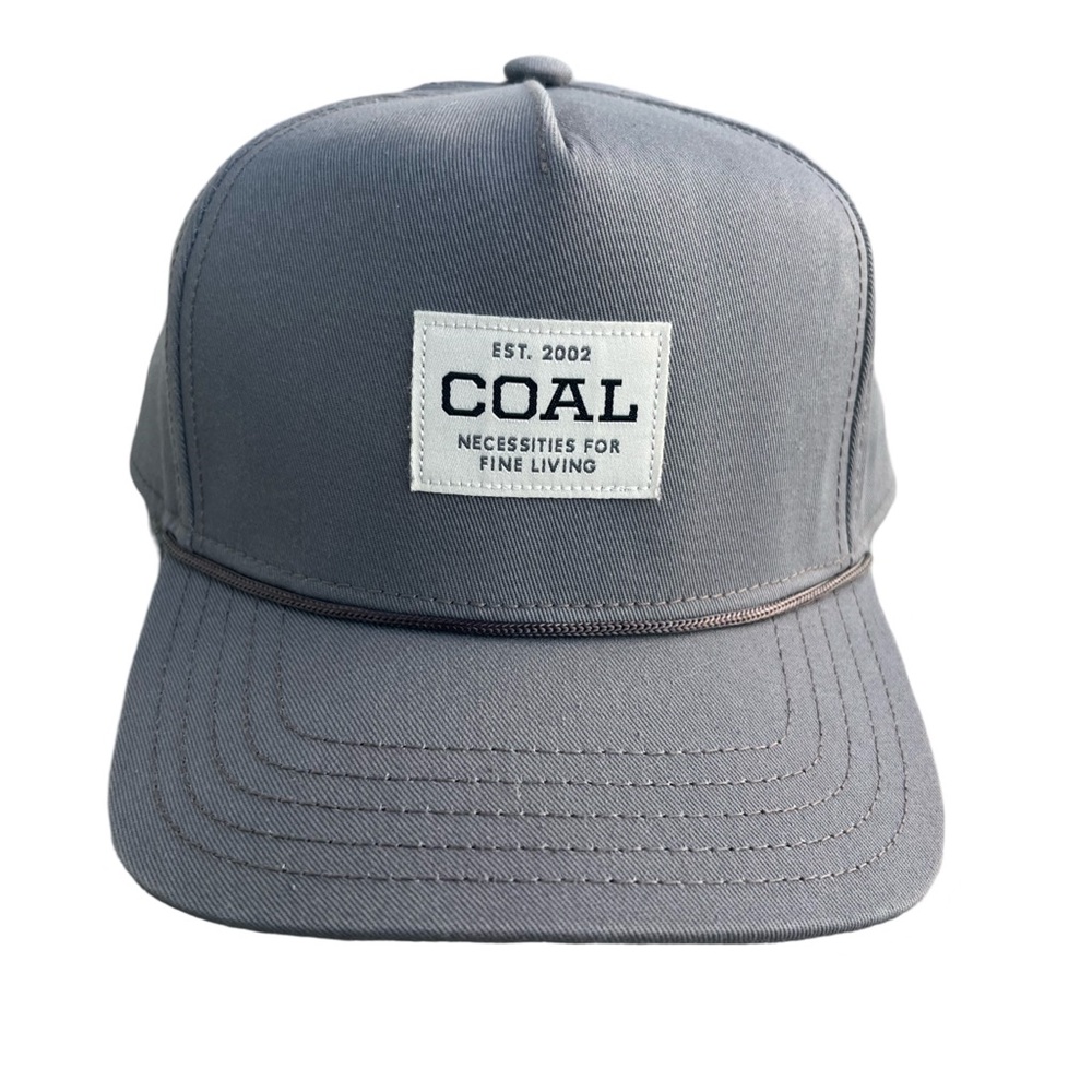 COAL Gray White Snapback Logo Hat OSFA Mens